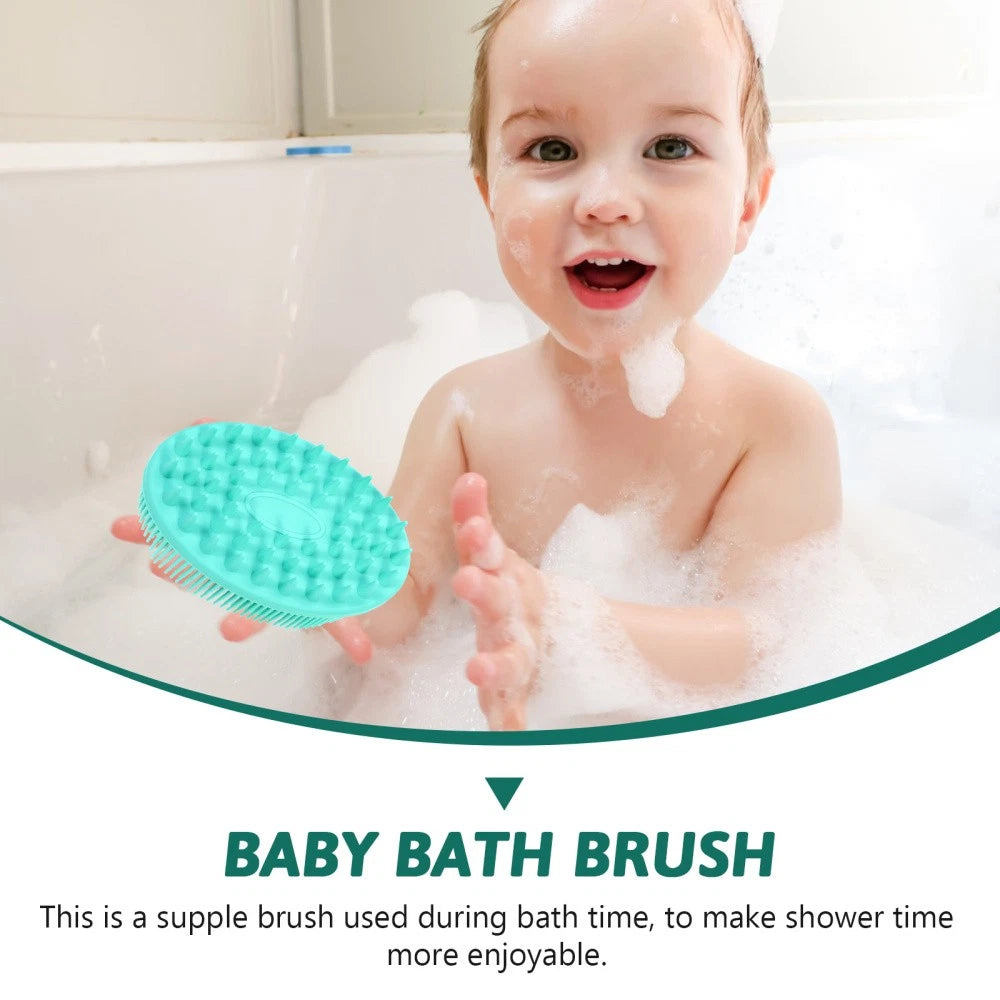 2 Pack Silicone Bath Brush Man Child Baby Adult Shower Practical