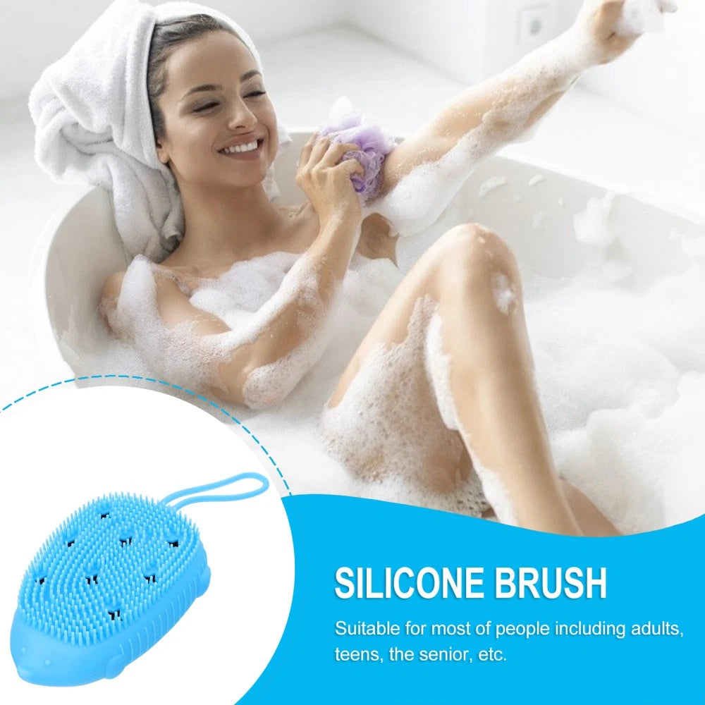 Silicone Bath Brush Woman Baby Cleaning Scrubbers for Home Bathing