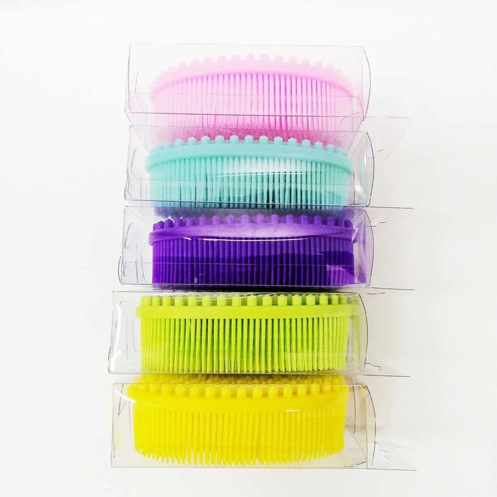 2 PCS Bath Brush Silicone Exfoliator Body Scrubber Baby Bathing Shower