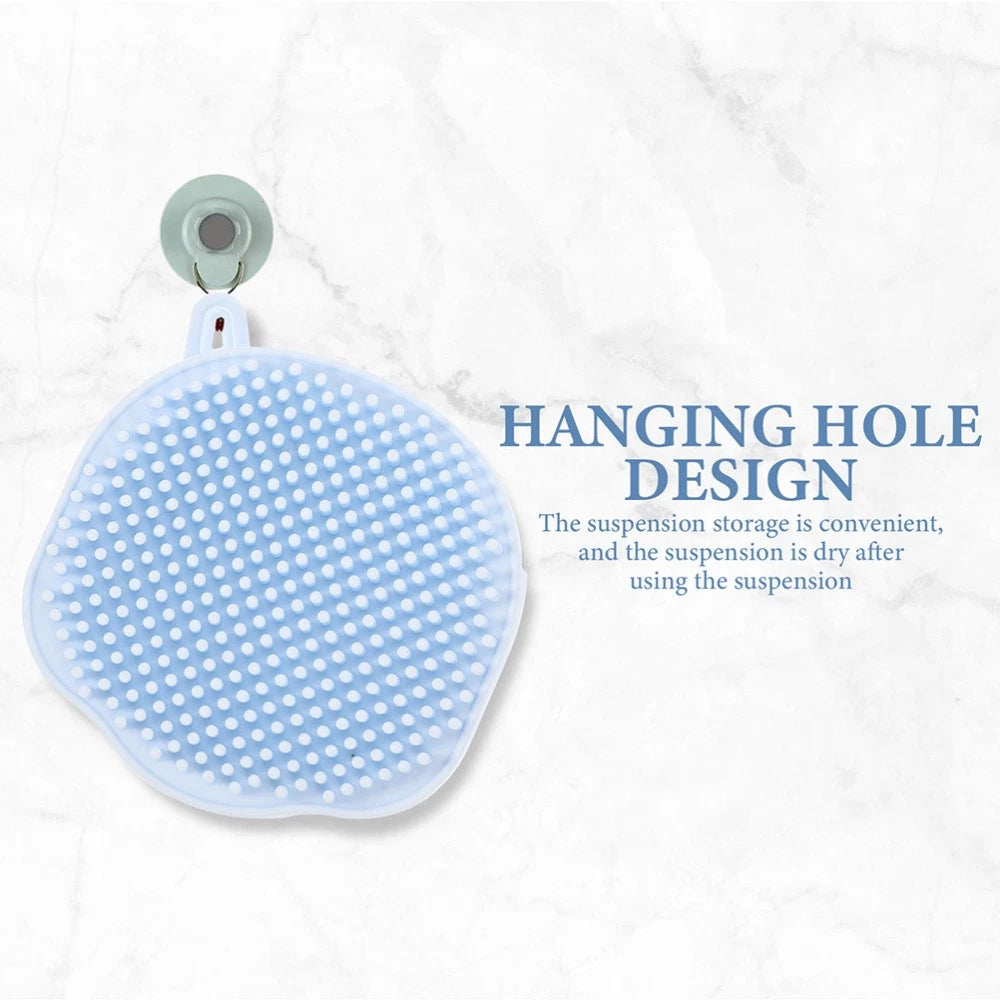 2 Pcs Shampoo Bath Brush Travel Child Scrubber Exfoliating Shower Brushes