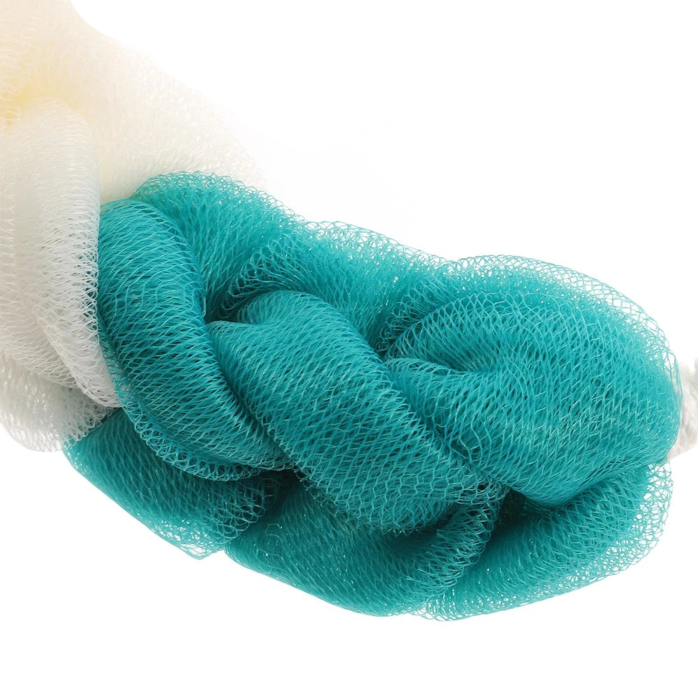 3 Pcs Bath Towel Man Mesh Pouf Scrunchies Body Loofah Exfoliating Scrubber