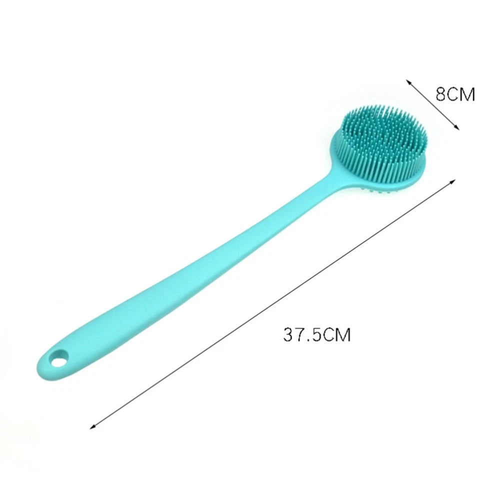Silicone Bath Brush Back Exfoliator for Shower Body Care Long Handle