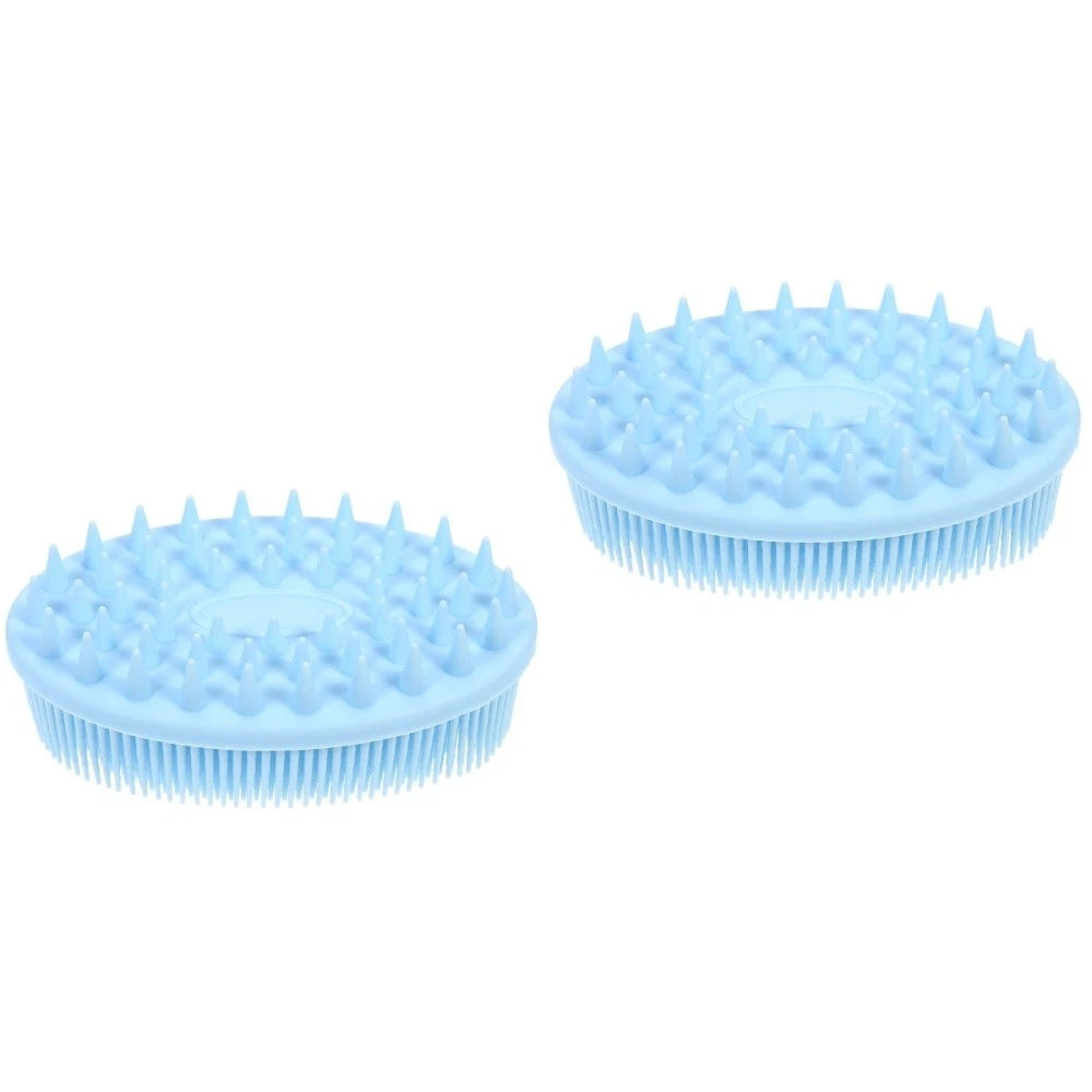 2 Pieces Silicone Bath Brush Body Brushes for Shower Baby Shampoo Scalp