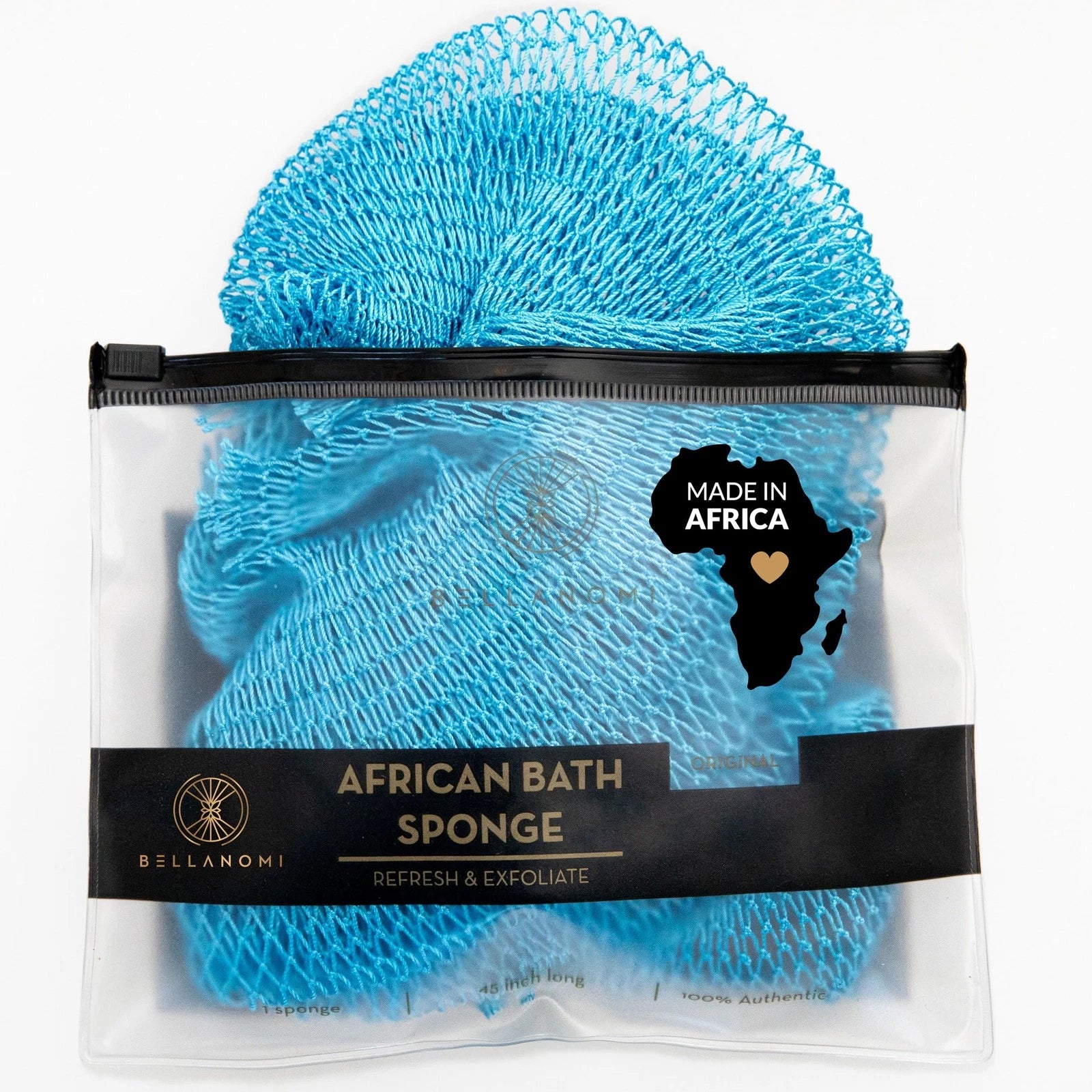 African Exfoliating Net Sponge from Nigeria 45" Long Back Scrubber