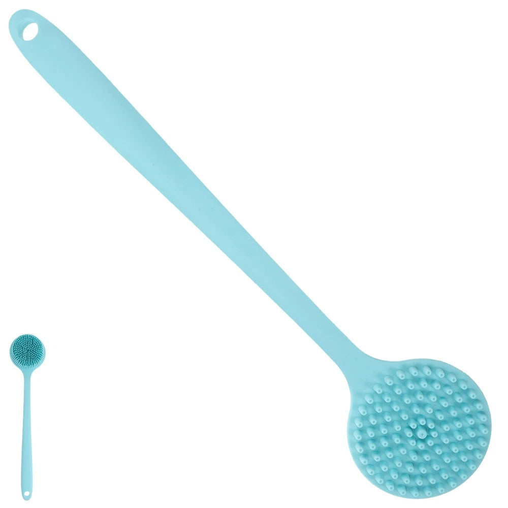 3 PCS Long Handle Bath Brush Silicone Exfoliator Body Scrubber Brushes Elderly