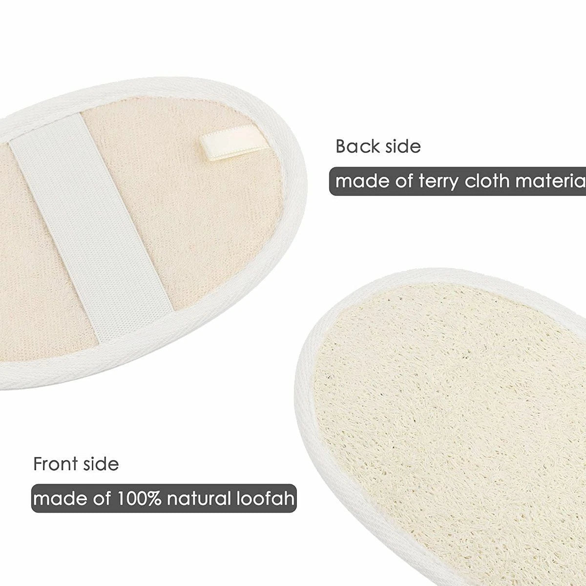 10 Exfoliating Loofah Pad Natural Face Luffa Body Sponge Scrubber Brush Bath Set