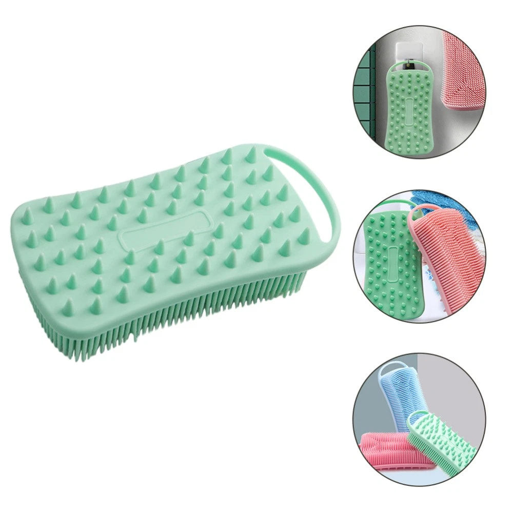 Silicone Body Scrubber Body Brush Hair Scalp Brush Dual Side Brush Silicone
