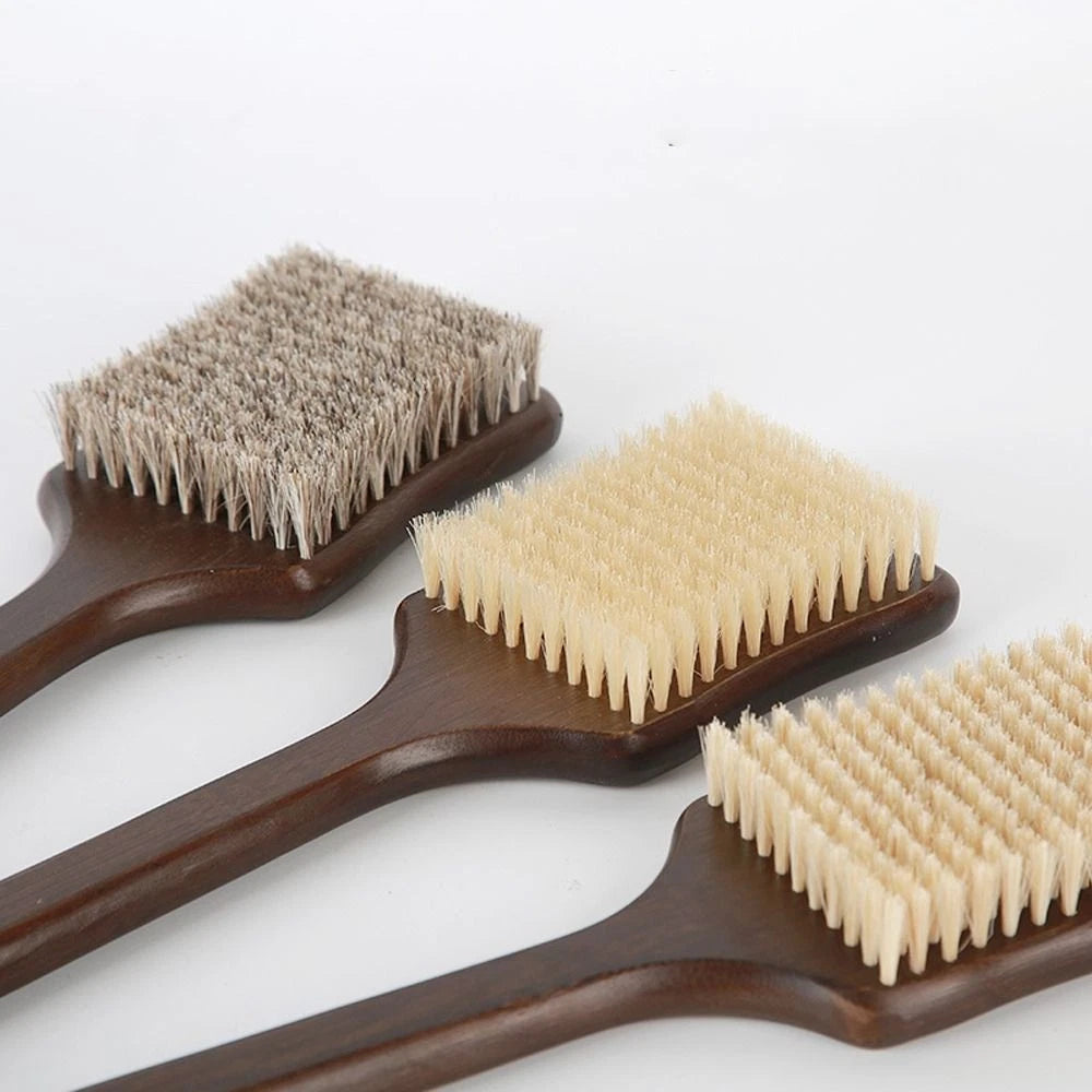 Ergonomic Massage Brush Wood Bath Exfoliating Brush  Skin Cleanser