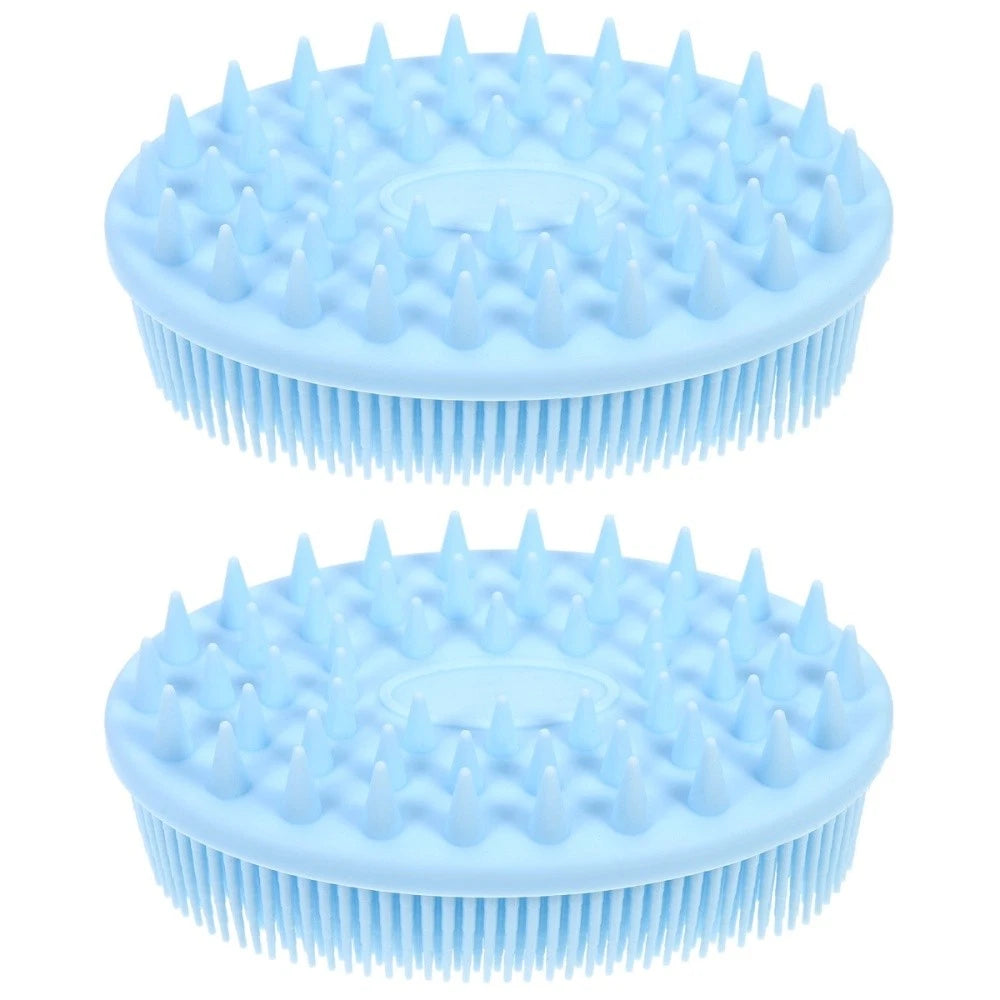 2 Count Silicone Bath Brush Body Brushes for Shower Baby Scalp Massage