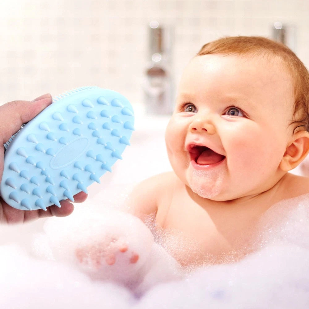 2 Pieces Silicone Bath Brush Body Brushes for Shower Baby Shampoo Scalp