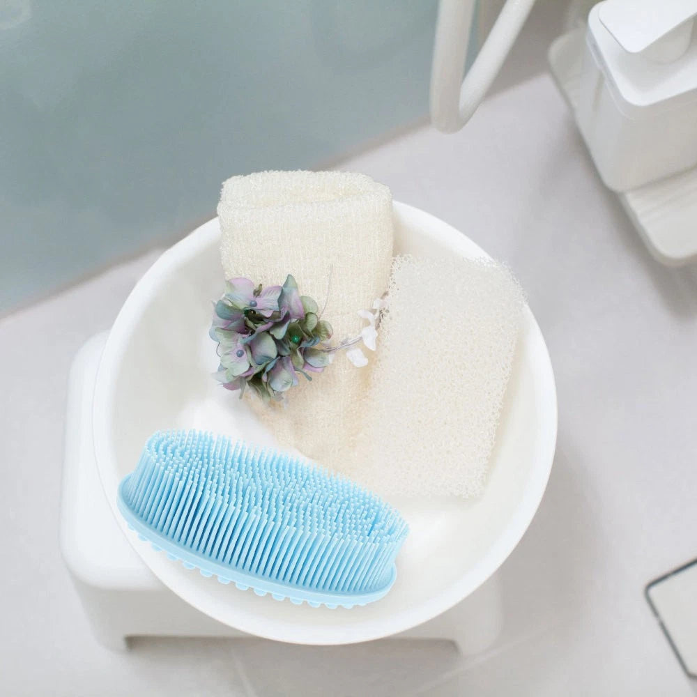 3 Pcs Shampoo Bath Brush Child Silicone Body Scrubber Shower for