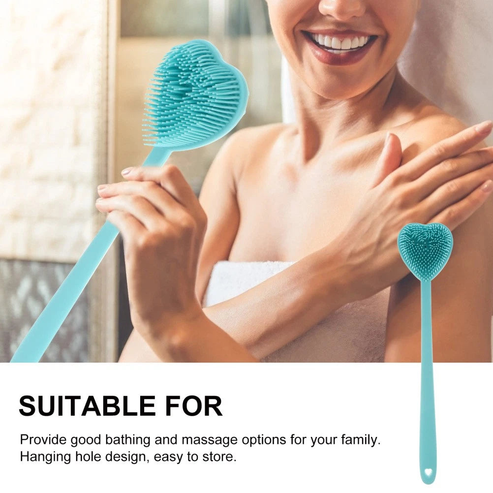 Heart-shaped Bath Brush Man Shower Exfoliator Scrubber Long Handle