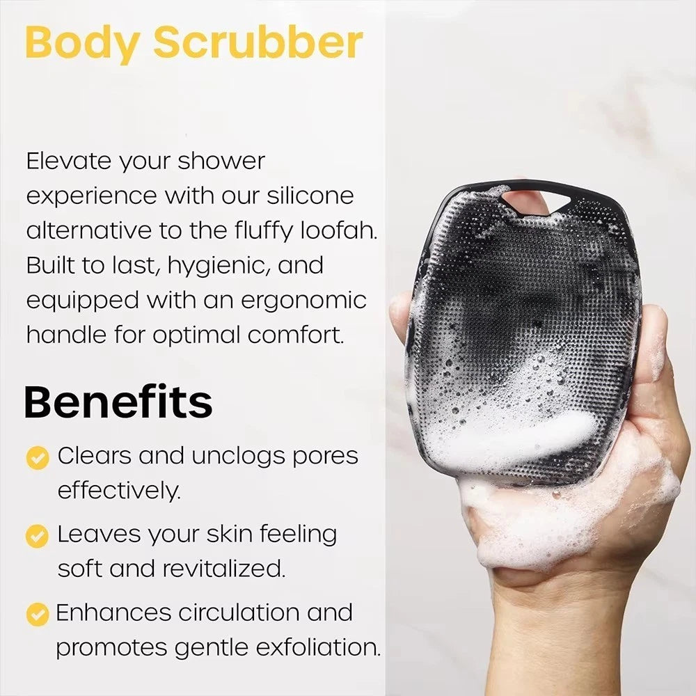 2PCS Exfoliating Cleansing Brush No Slip Handle Face Scrubber Wash Brush  Man