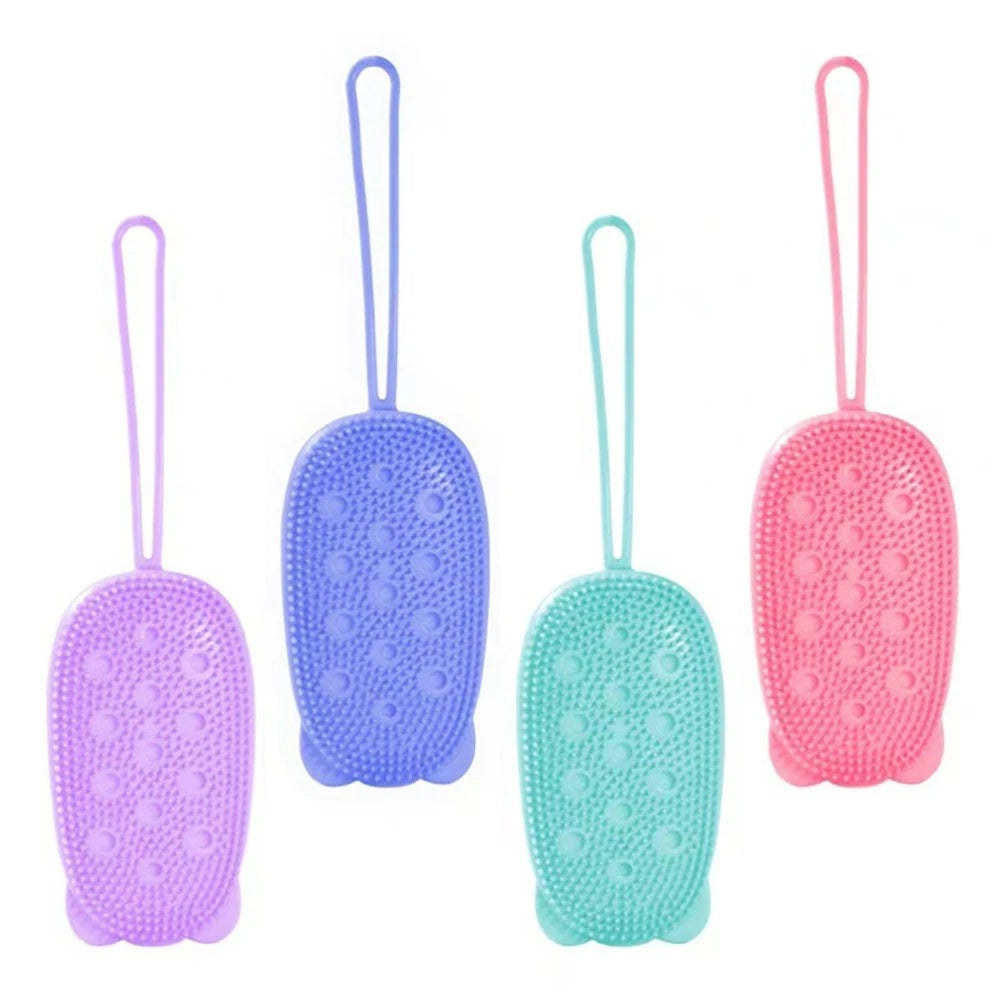 4 Pcs Silicone Bath Towel Men and Women Shower Exfoliating Brush Body
