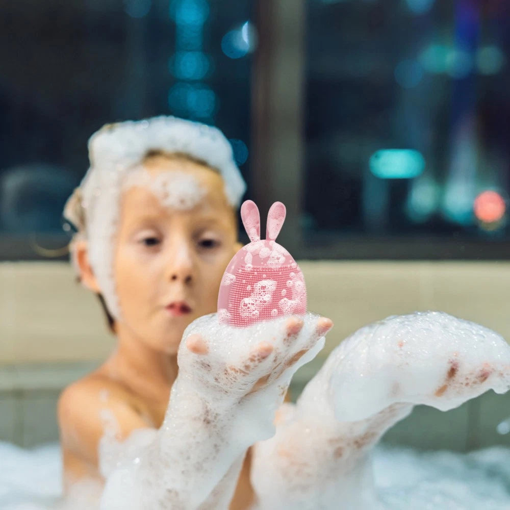 3pcs Baby Kids Exfoliating Massaging Silicone Bath Shower Shampoo Brushes