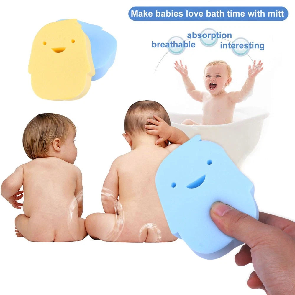 2 Pcs Baby Bath Sponge Infant Shower Rubbing Scrubber Body Bath Brush PVA