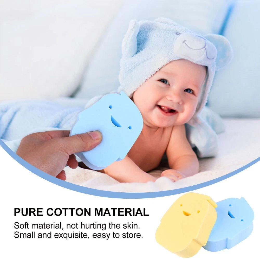 2 Pcs Baby Bath Sponge Infant Shower Rubbing Scrubber Body Bath Brush PVA