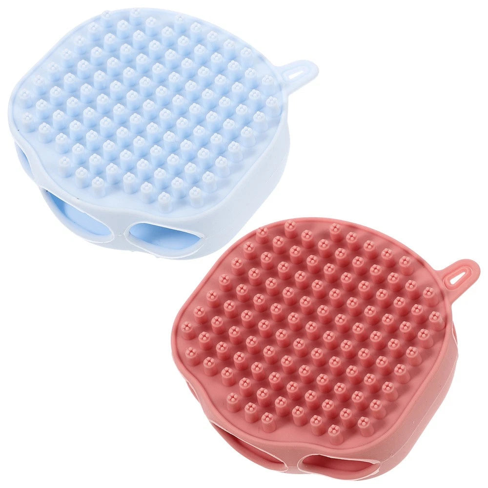 2 Pcs Shampoo Bath Brush Travel Child Scrubber Exfoliating Shower Brushes