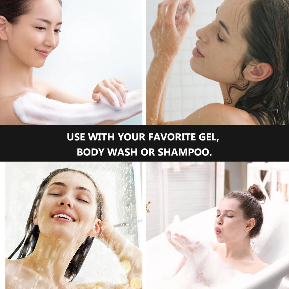 Long Handle Exfoliating Bath Sponge Brush for Back and Feet Cleansing