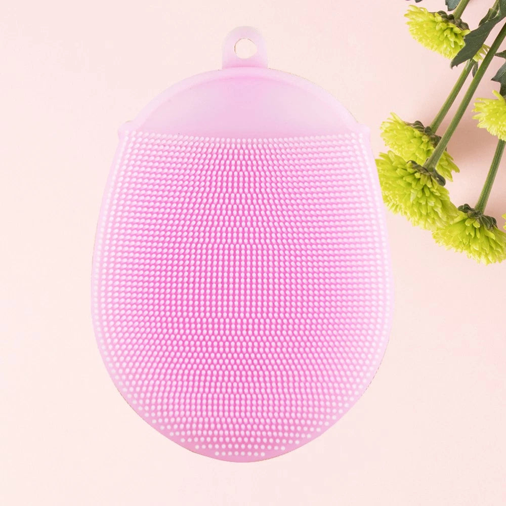 2 Pcs Silicone Bath Body Brush Silicone Bath Scrubber Exfoliating Shower Brush