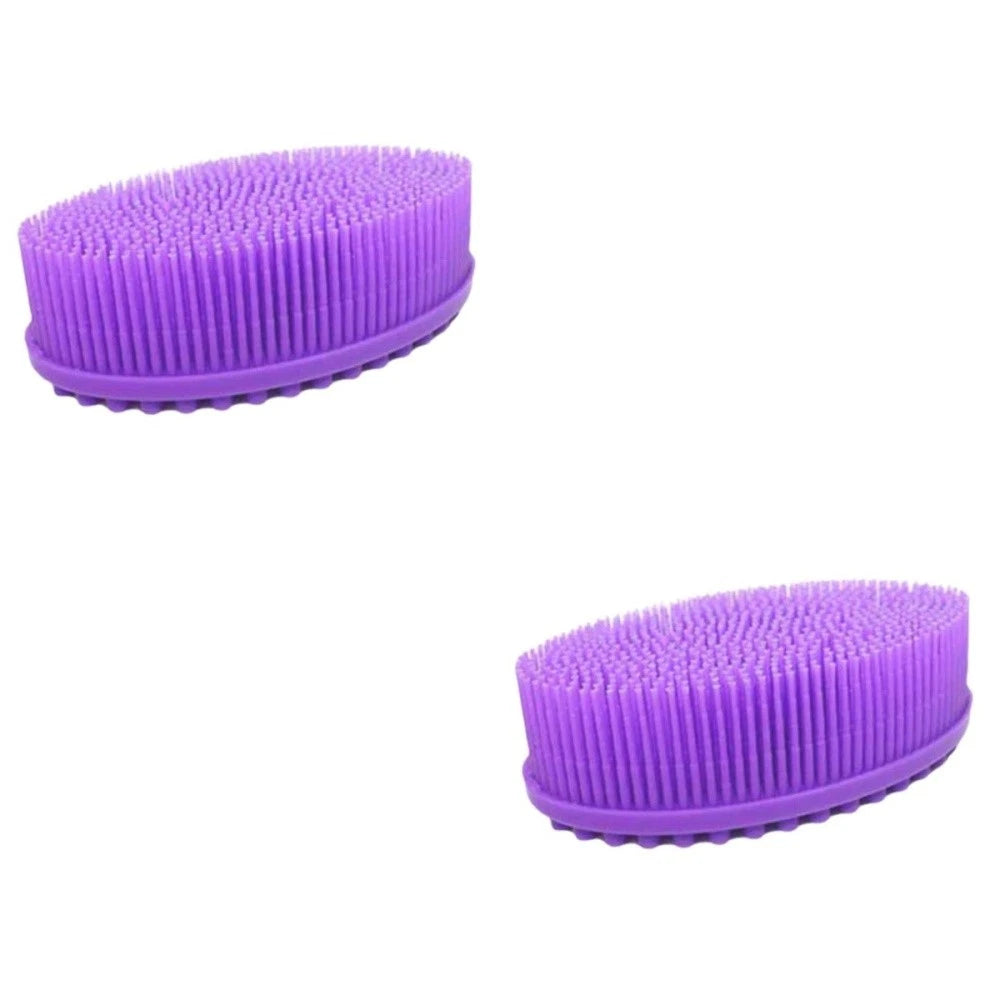 2 PCS Bath Brush Silicone Exfoliator Body Scrubber Baby Bathing Shower