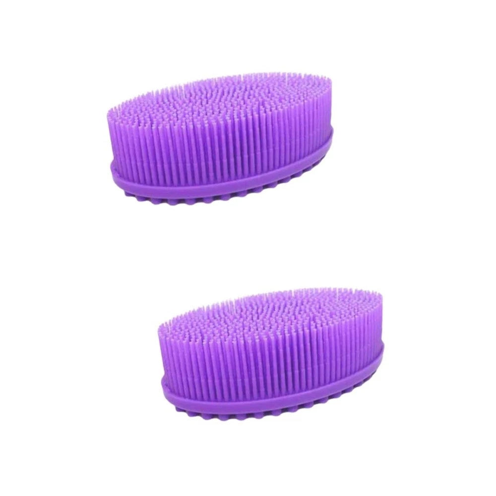 2 PCS Bath Brush Silicone Exfoliator Body Scrubber Baby Bathing Shower