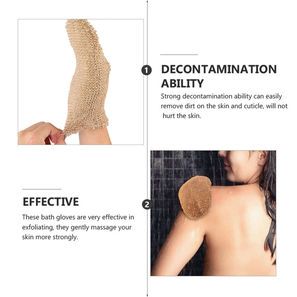 2Pcs Body Scrub Bath Glove Exfoliating Mitts for