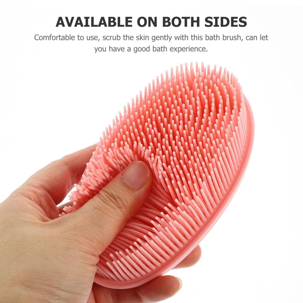 3 Pcs Shampoo Bath Brush Child Silicone Body Scrubber Shower for