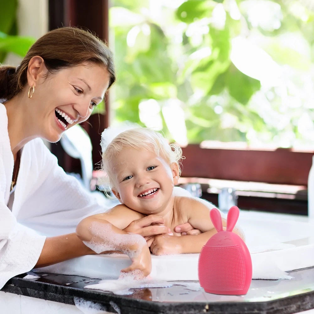 3pcs Baby Kids Exfoliating Massaging Silicone Bath Shower Shampoo Brushes