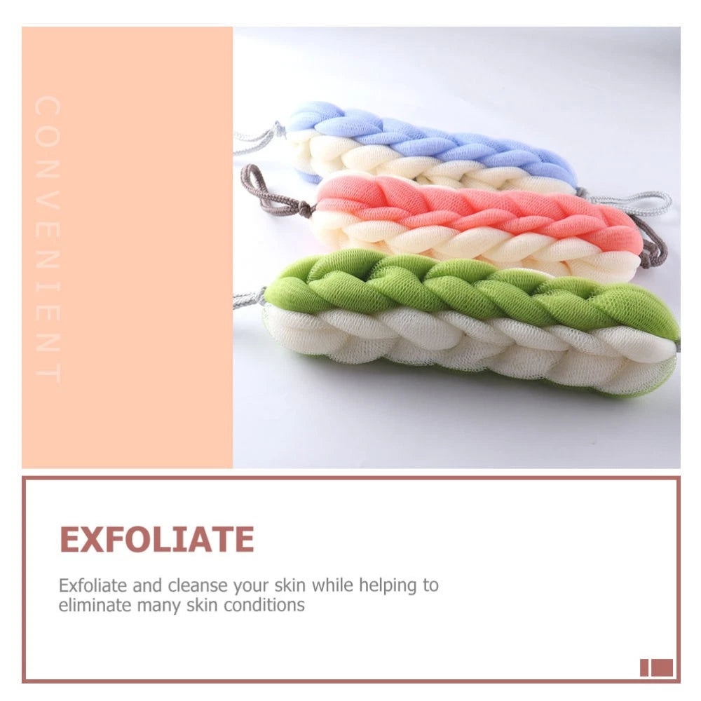 2 Pcs Bath Bar Miss Man Exfoliating Washcloth Back Scrubber Shower