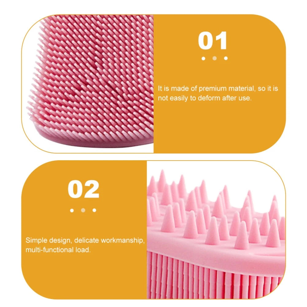 Portable Baby Bath Brush Household Bath Massage Brush Silicone Baby Shampoo