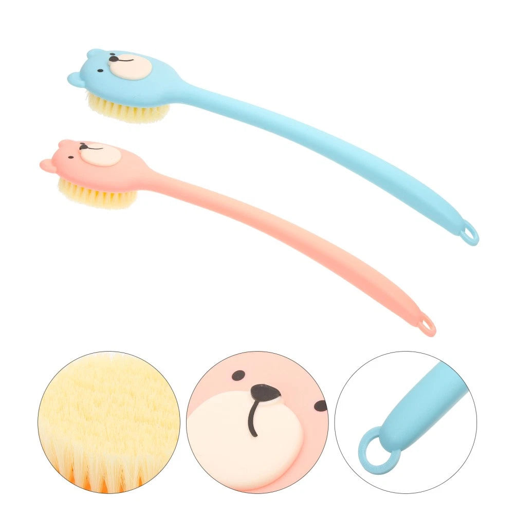 2 Pcs Bath Scrub Brush Man Body Exfoliator Exfoliating Back Scrubber