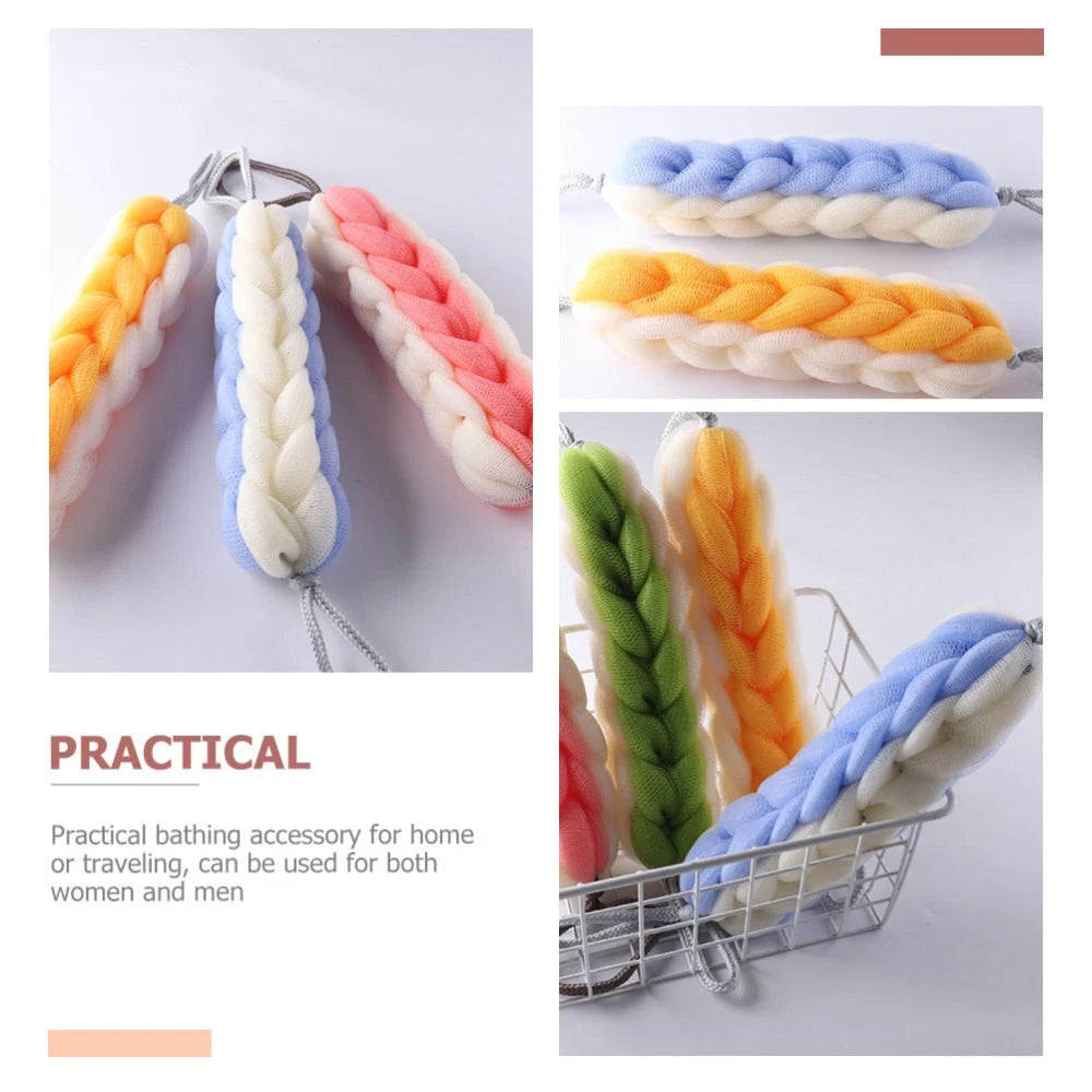 2 Pcs Bath Bar Miss Man Exfoliating Washcloth Back Scrubber Shower