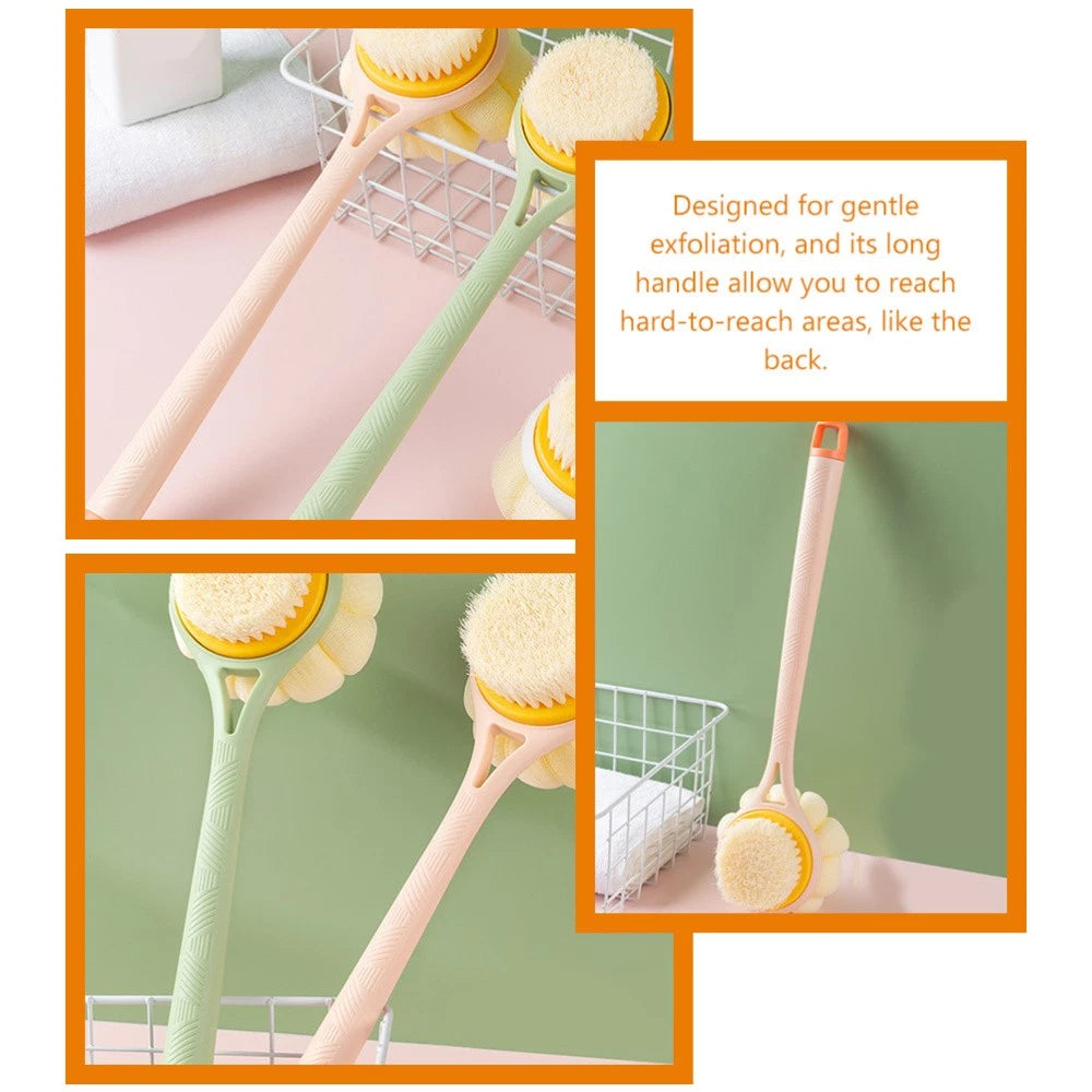 Bath Brush Shower Exfoliating Scrubber with Handle Body Exfoliator