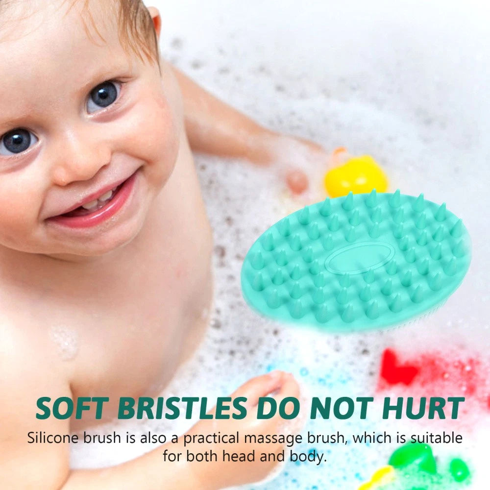 2 Pack Silicone Bath Brush Man Child Baby Adult Shower Practical