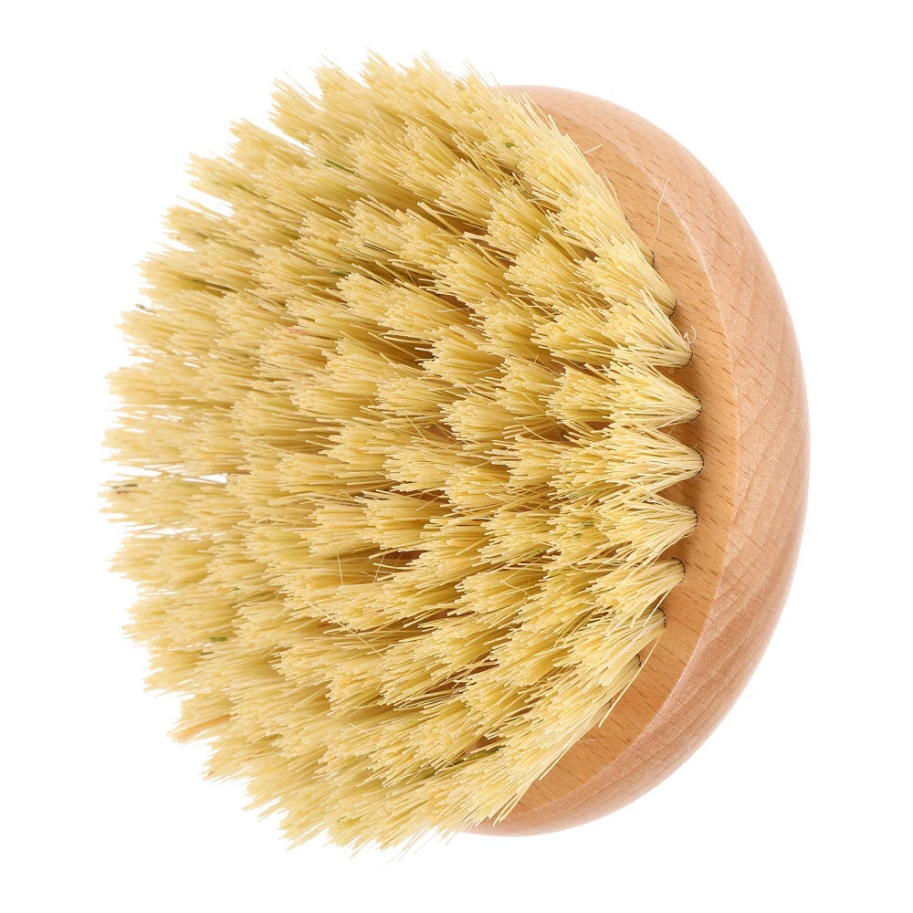 1pc Household Bath Brush Massage Brush Round-shaped Handle Cleaning Brush