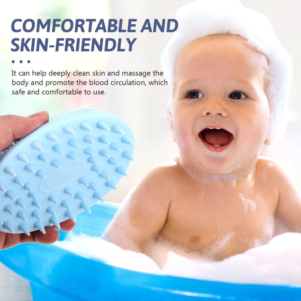 2 Pieces Silicone Bath Brush Body Brushes for Shower Baby Shampoo Scalp