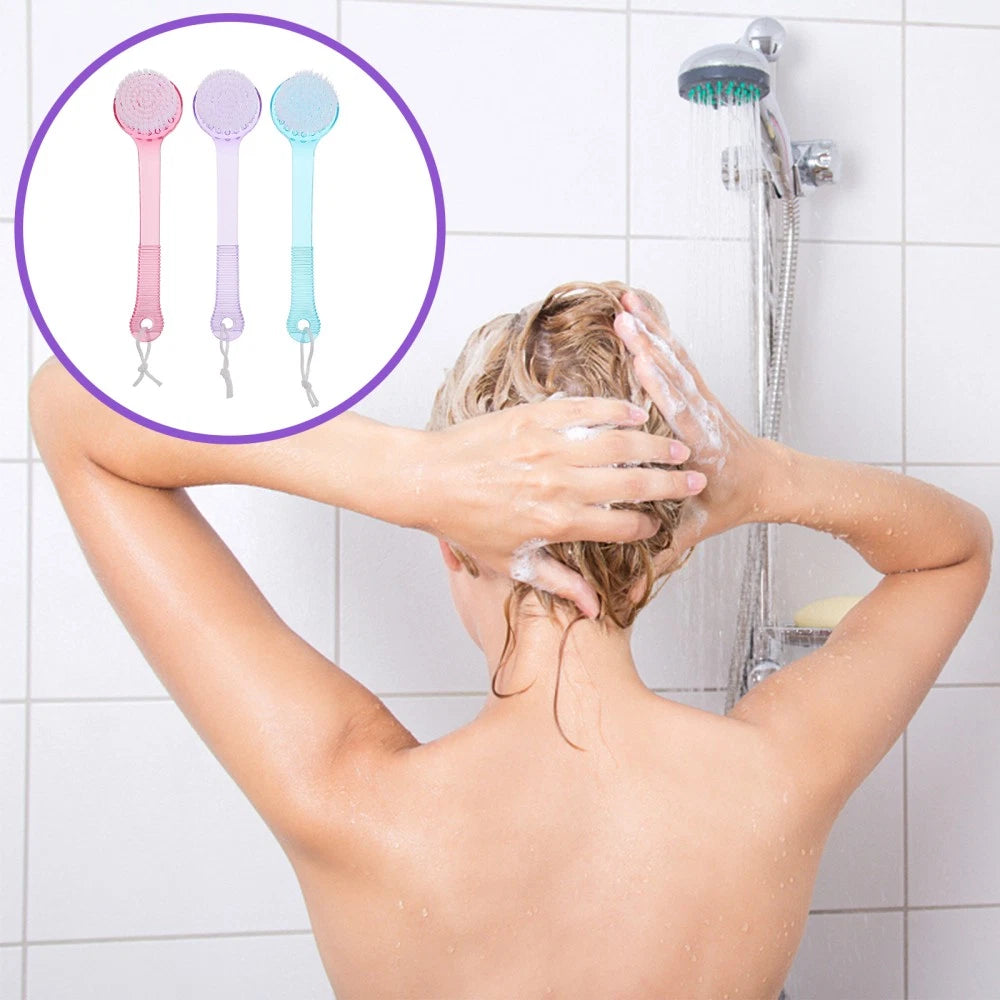 3 Pcs Bath Brush Bursh Shower Tool Back Loofah Exfoliating Body Scrubber