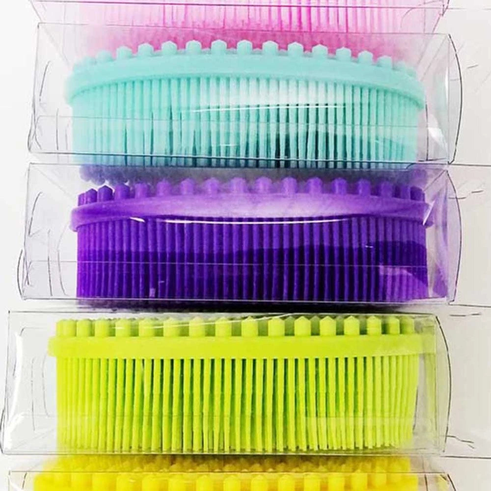 2 PCS Bath Brush Silicone Exfoliator Body Scrubber Baby Bathing Shower