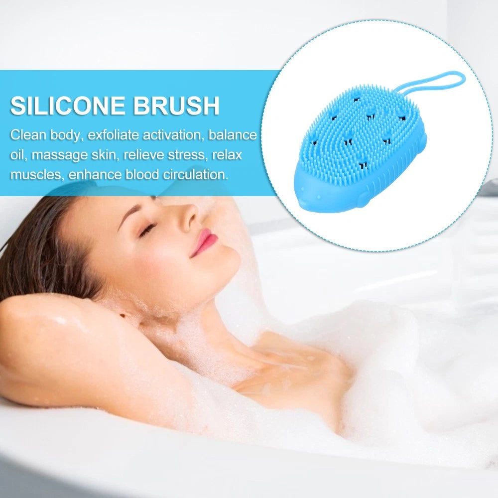 Silicone Bath Brush Woman Baby Cleaning Scrubbers for Home Bathing