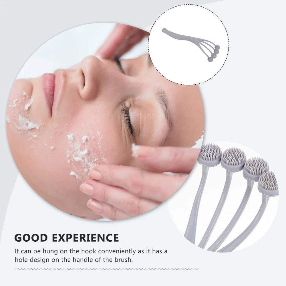 4 Pack Exfoliating Bath Brush Back Scrubber for Shower Cleaning Massage