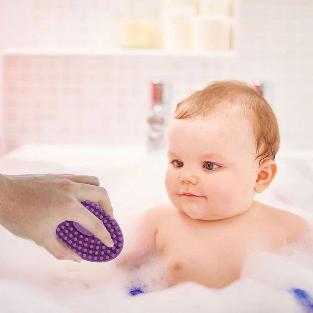 Baby Silicone Bathing Brush Skin Kids Cleaning Brush Scrubber