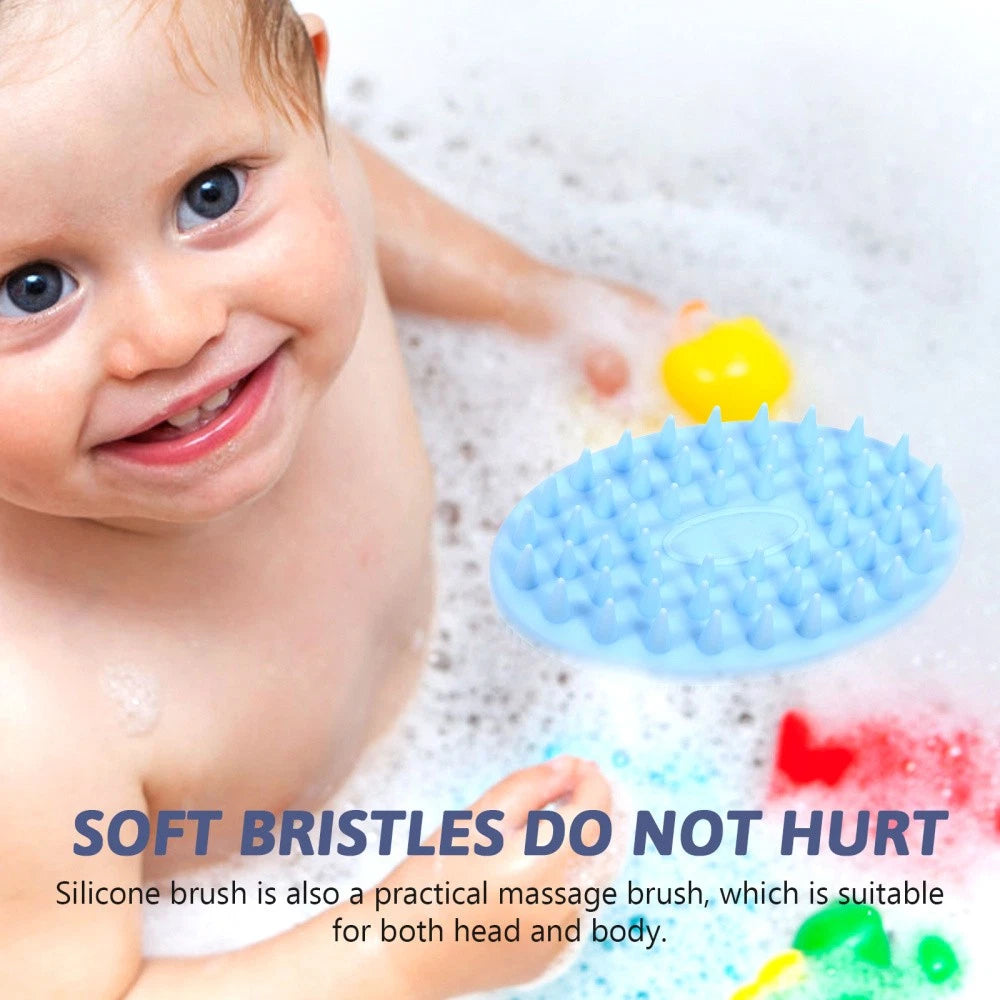 2 Count Silicone Bath Brush Body Brushes for Shower Baby Scalp Massage