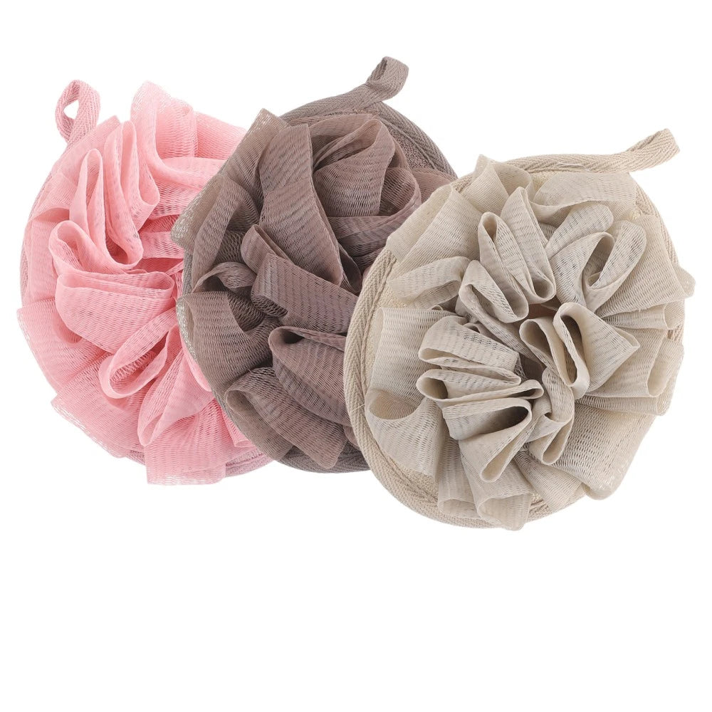 3 Pcs Bath Sponge Brush Travel Loofahs for Shower Exfoliating Scrubber