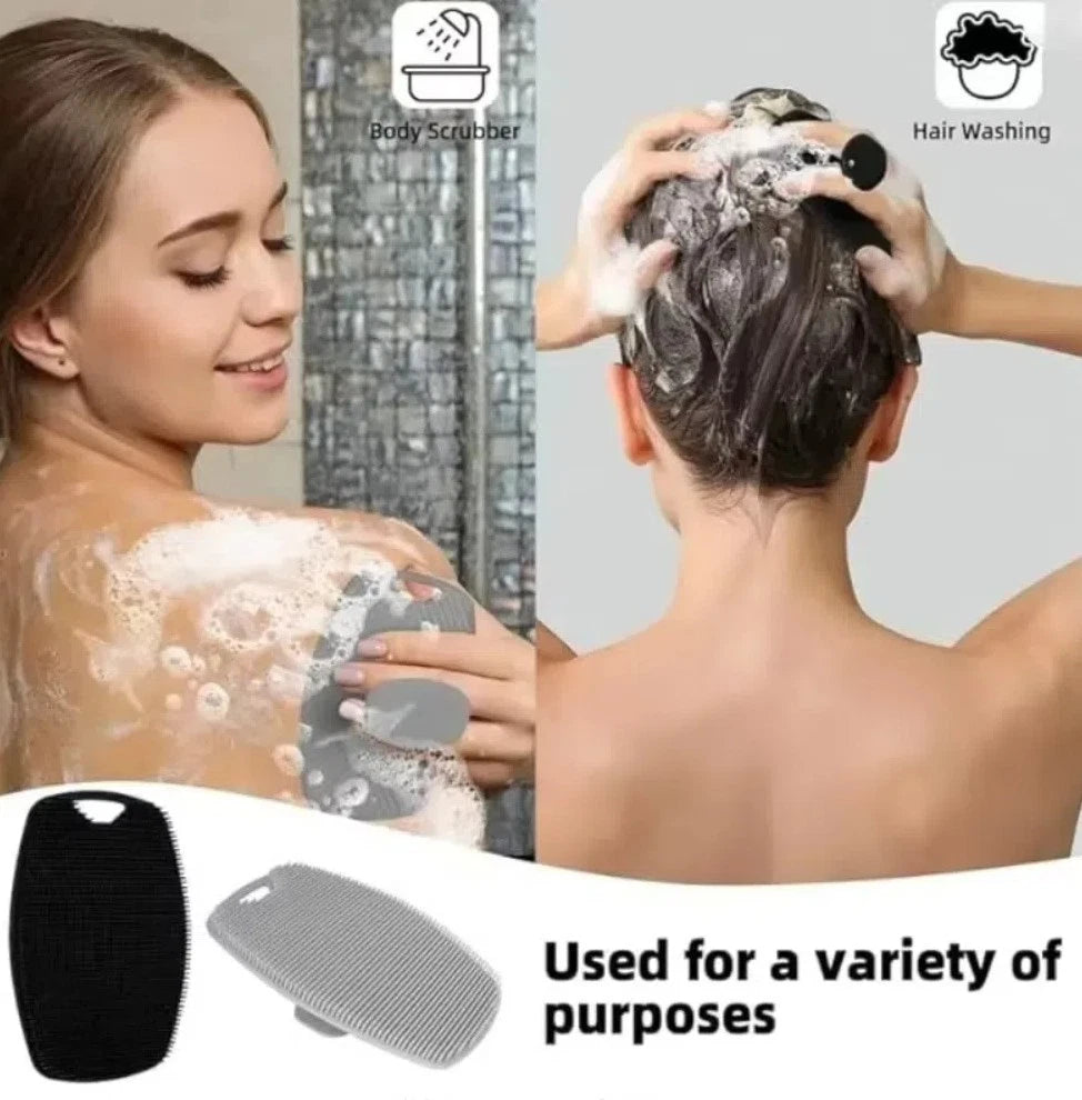 2PCS Exfoliating Cleansing Brush No Slip Handle Face Scrubber Wash Brush  Man