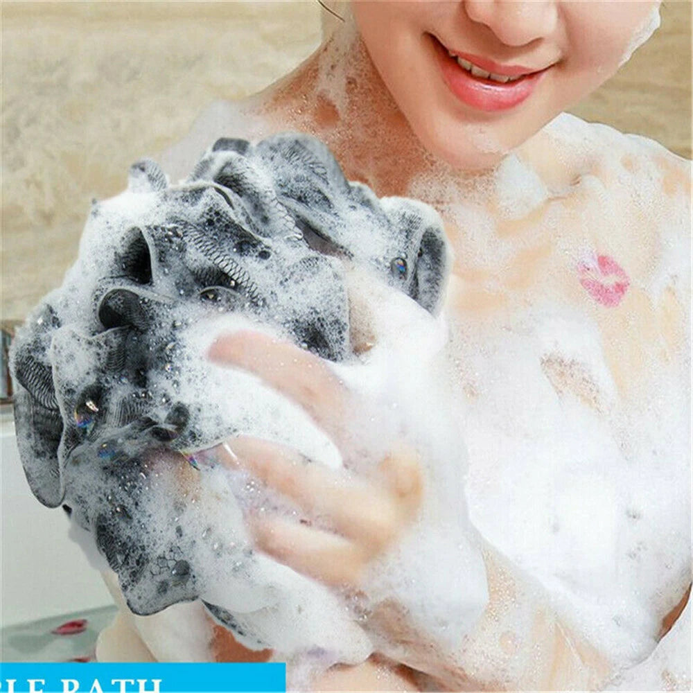 Large Bath Shower Scrub Exfoliating Body Brush Scrubber Sponge Ball Mesh Puff`-