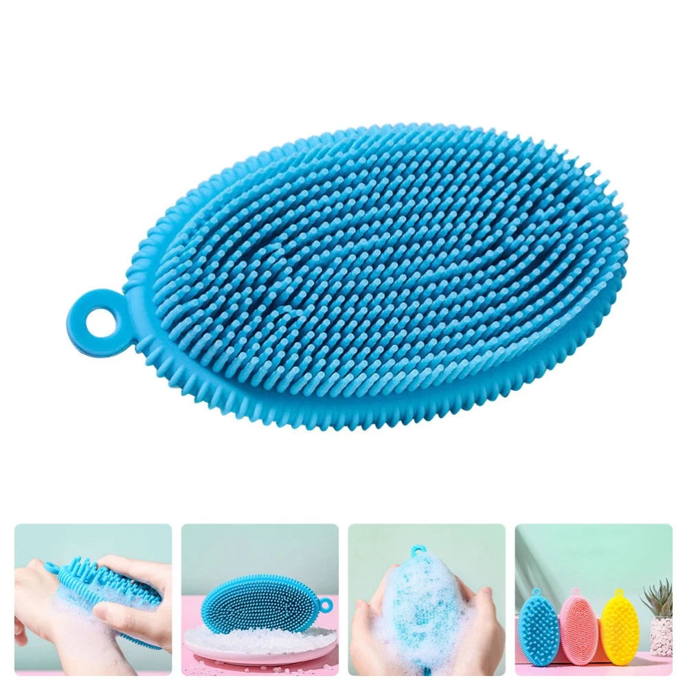 2 Pcs Bath Brush Man Newborn Body Silicone Scrubber Skin Cleaning