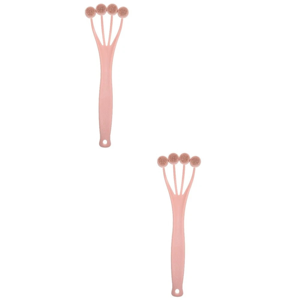 2 Pieces Exfoliating Bath Brush Back Scrubber Shower Long Handle for Body