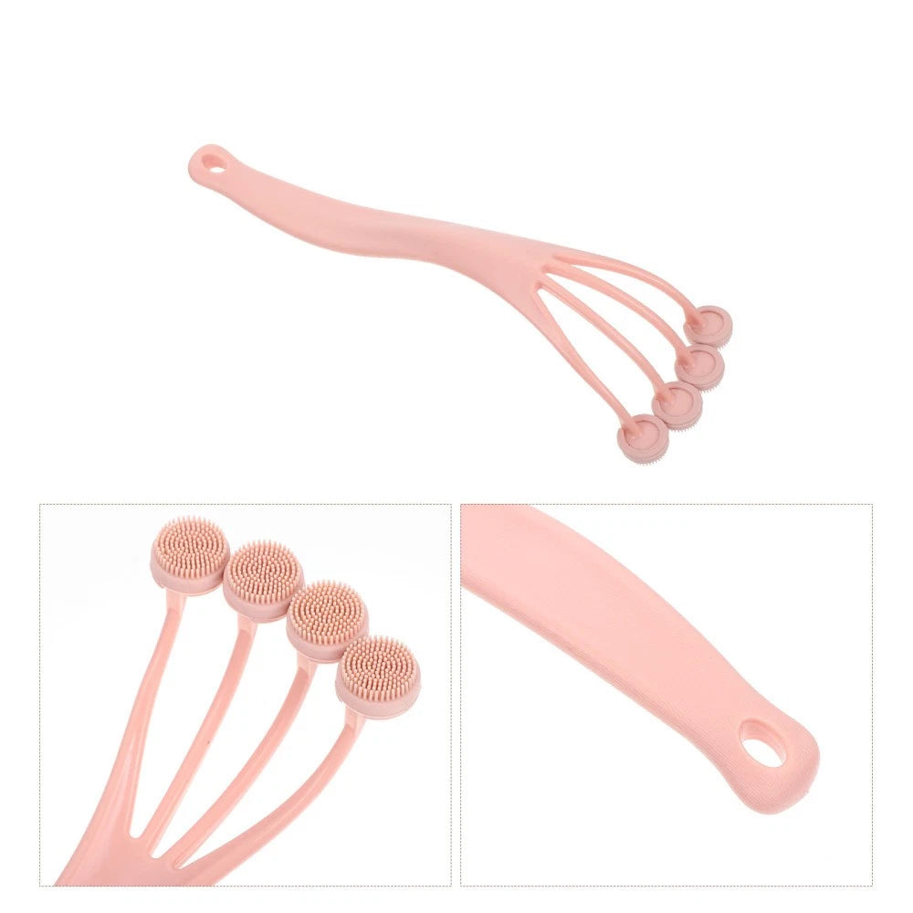 2 Pieces Exfoliating Bath Brush Back Scrubber Shower Long Handle for Body