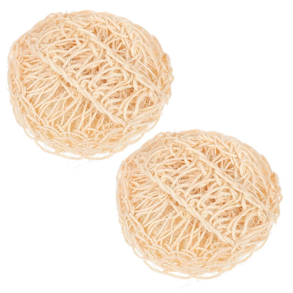 2 Pcs Sisal Bath Brush Body Scruber Shower Products Mother Balls Scrubber